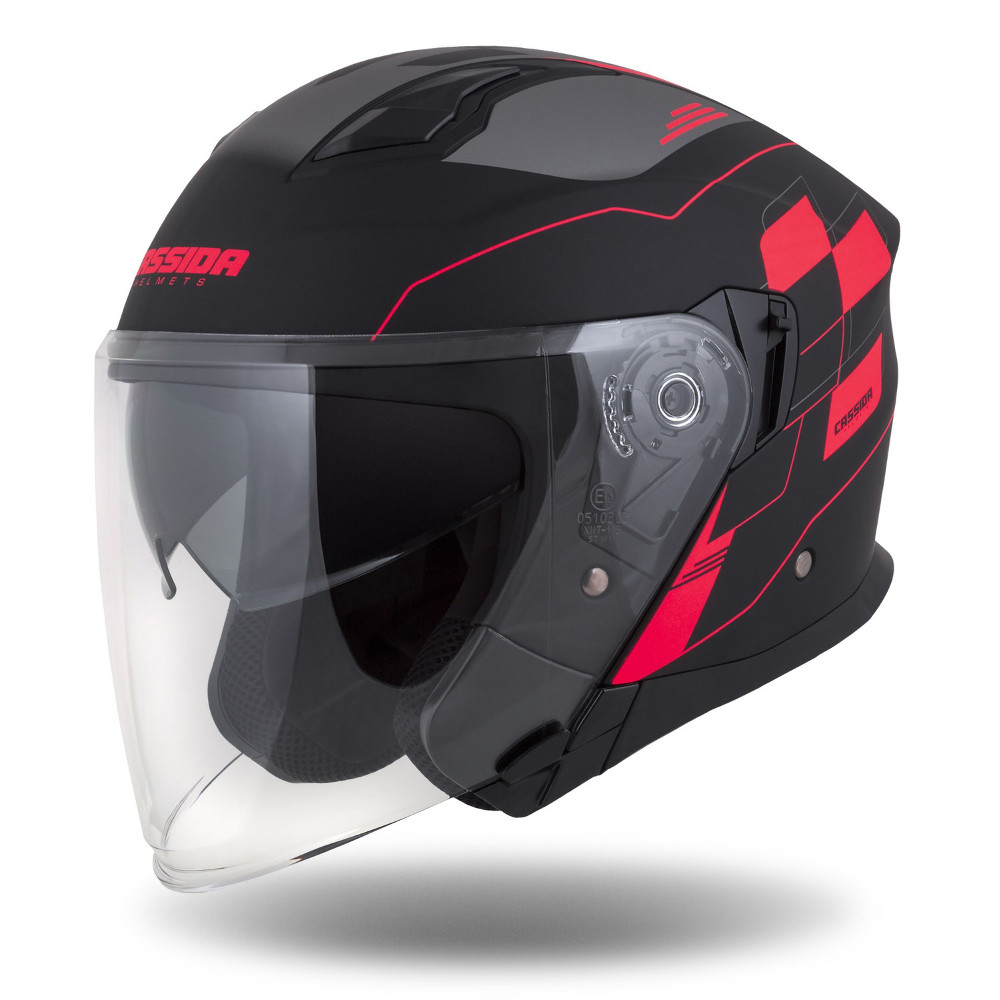 Cassida Jet Tech RoxoR čierna matná/červená fluo/šedá XL