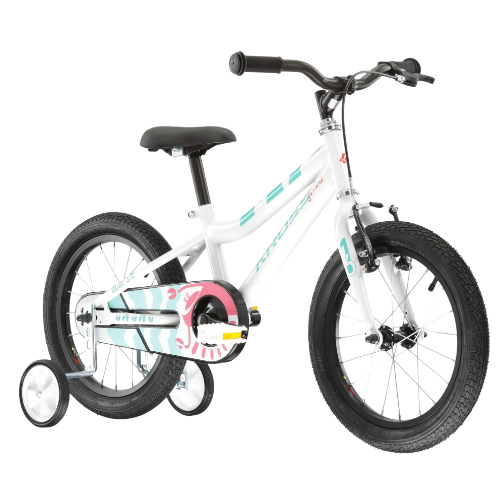 Kross Mini 3.0 2025 biela / seledynová / korálová / lesk - 9" (100-125 cm)