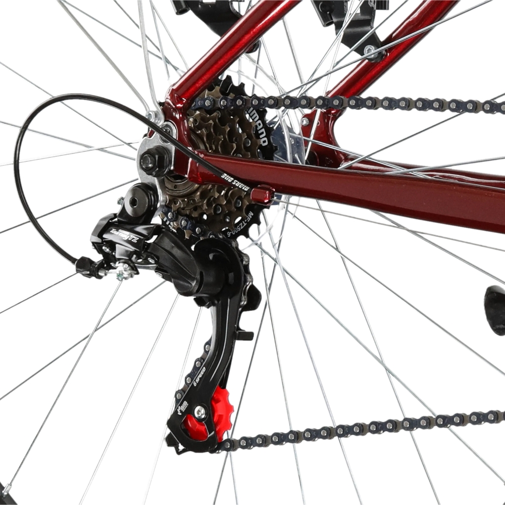 Kross Sentio 1.0 28" - model 2025 rubín / šedá / lesk - S (18", 158-170 cm) · záber 6