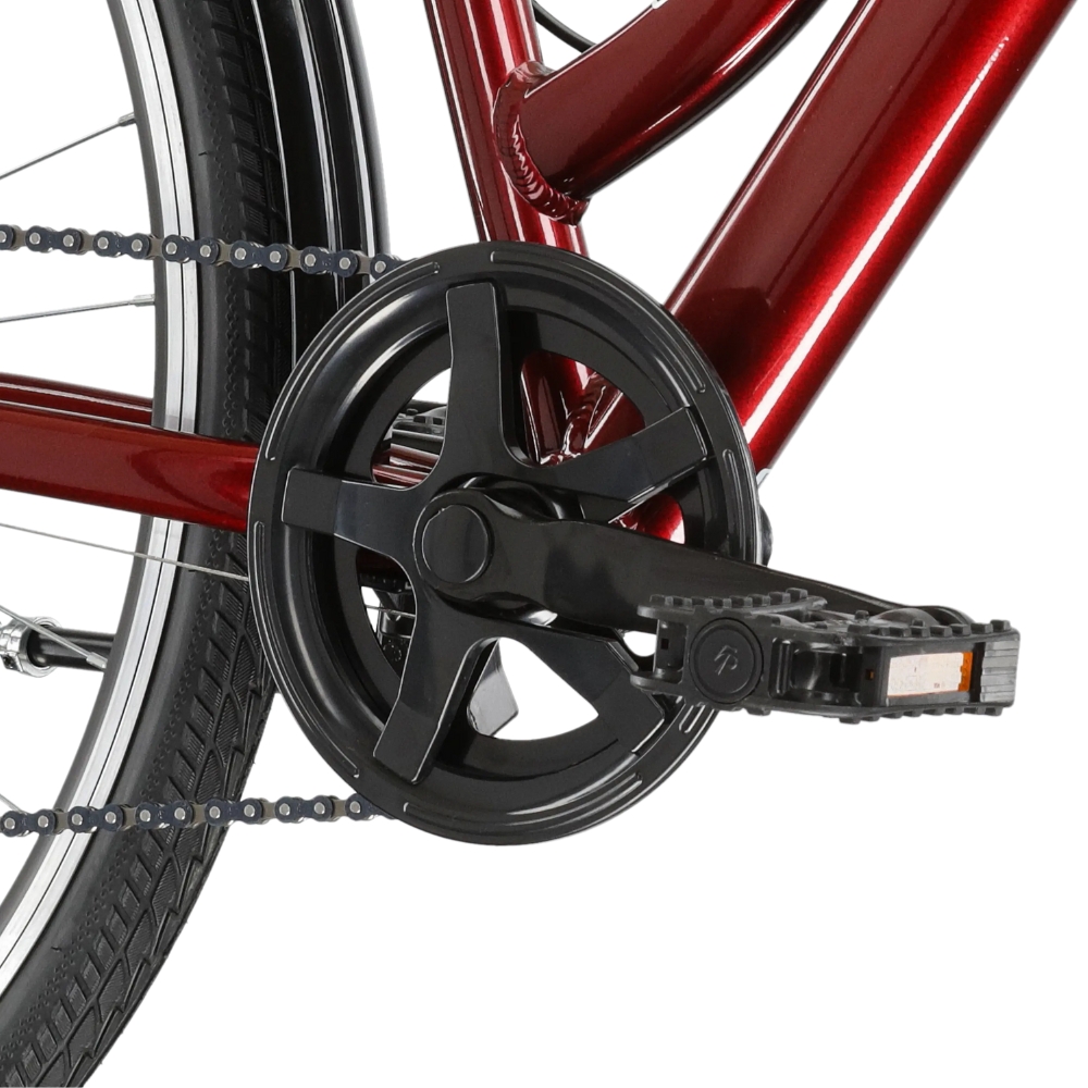 Kross Sentio 1.0 28" - model 2025 rubín / šedá / lesk - S (18", 158-170 cm) · záber 7