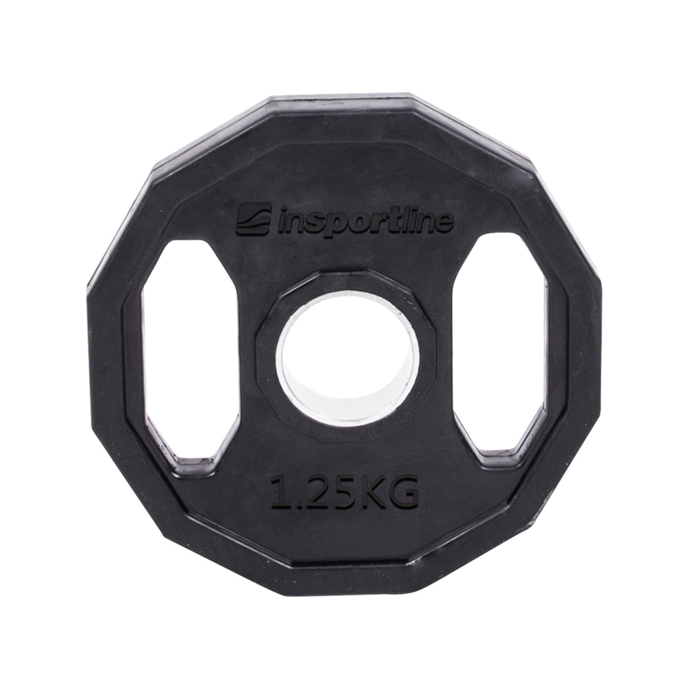 Pogumovaný olympijský kotúč inSPORTline Ruberton 1,25 kg 50 mm