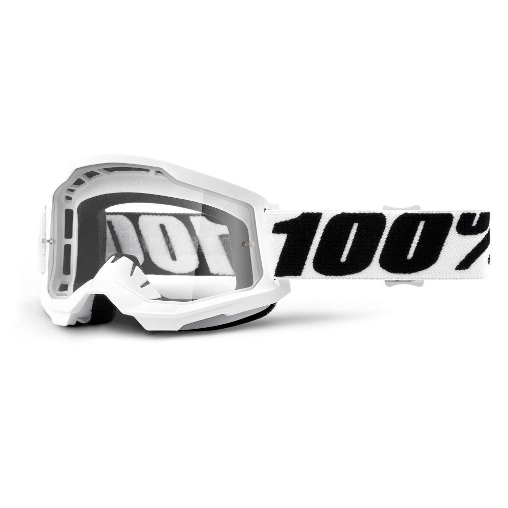 100% Strata 2 Everest bielo-čierna, číre plexi