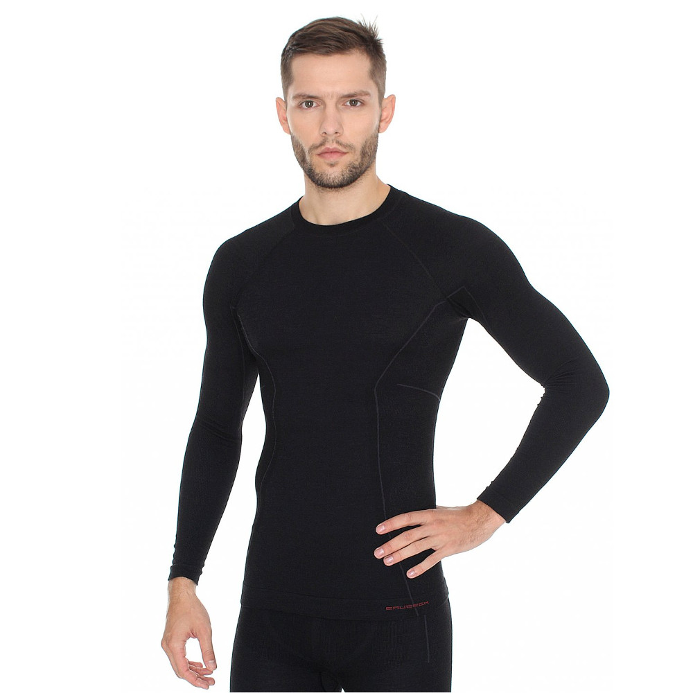 E-shop Brubeck Active Wool s dlhým rukávom Black - L