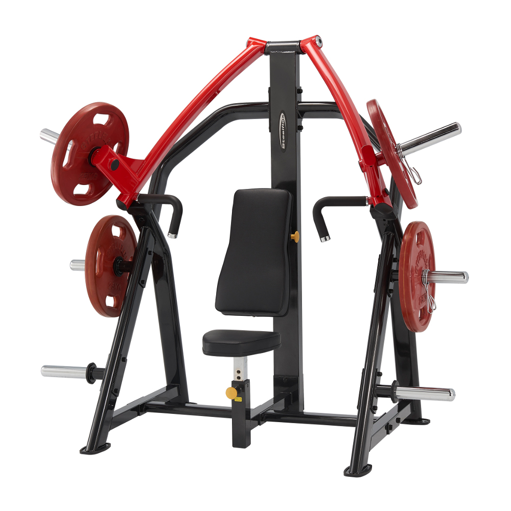 Tlak na prsia v sede incline Steelflex Plateload Line PSIP