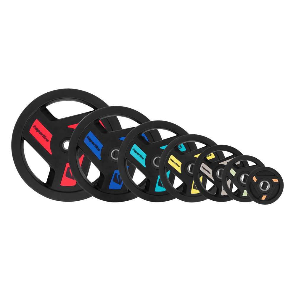 Sada pogumovaných kotúčov inSPORTline Herk 2x 1,25-25 kg