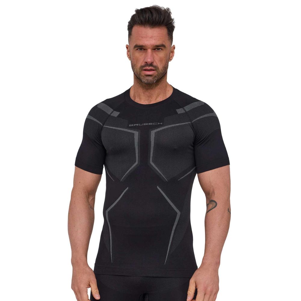 Brubeck Dry s krátkým rukávem SS1466M BLACK / GRAPHITE - XL