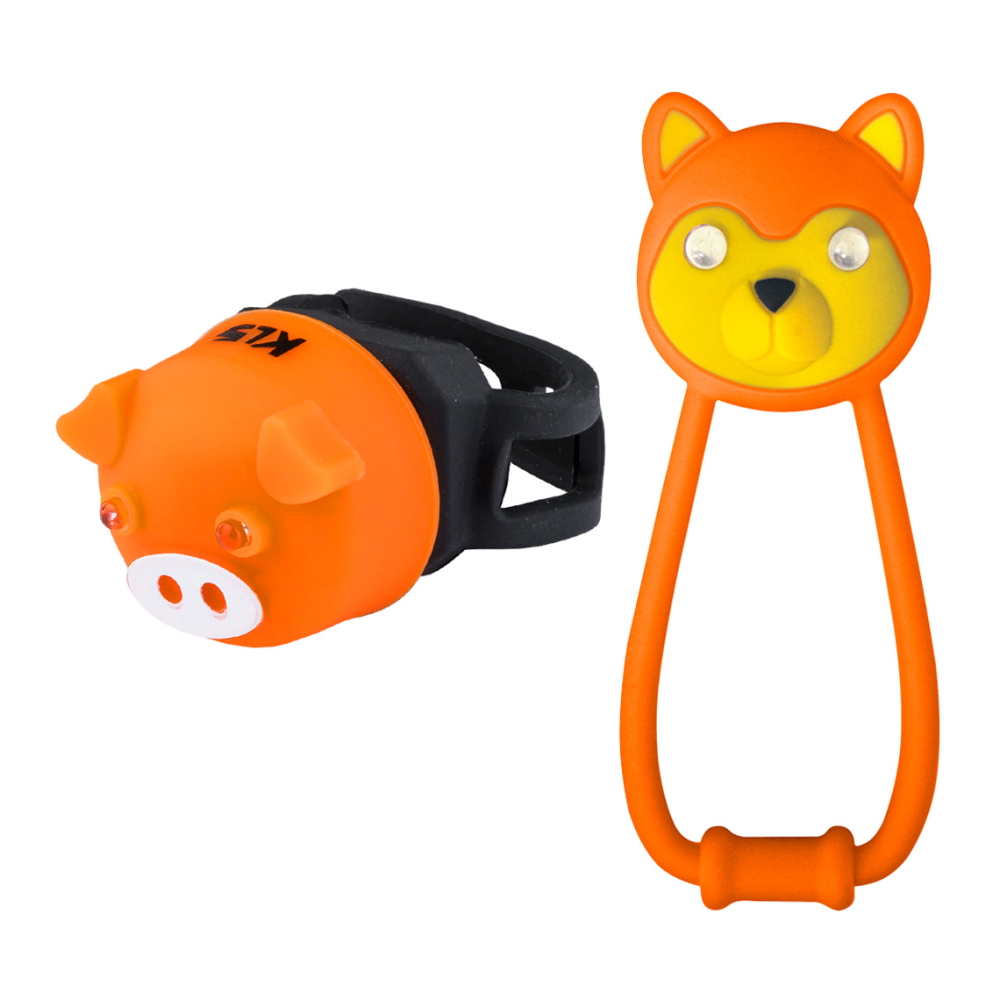 Súprava svetiel na bicykel Kellys Animal Orange