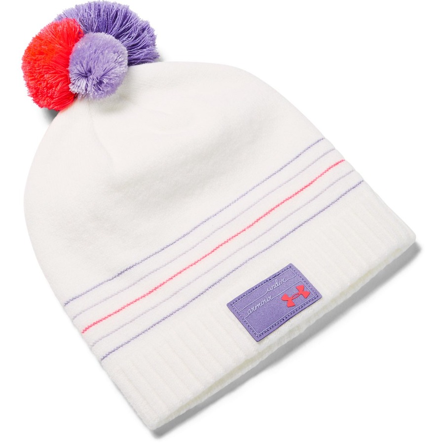 E-shop Under Armour Girl's Triple Scoop Beanie Onyx White - OSFA