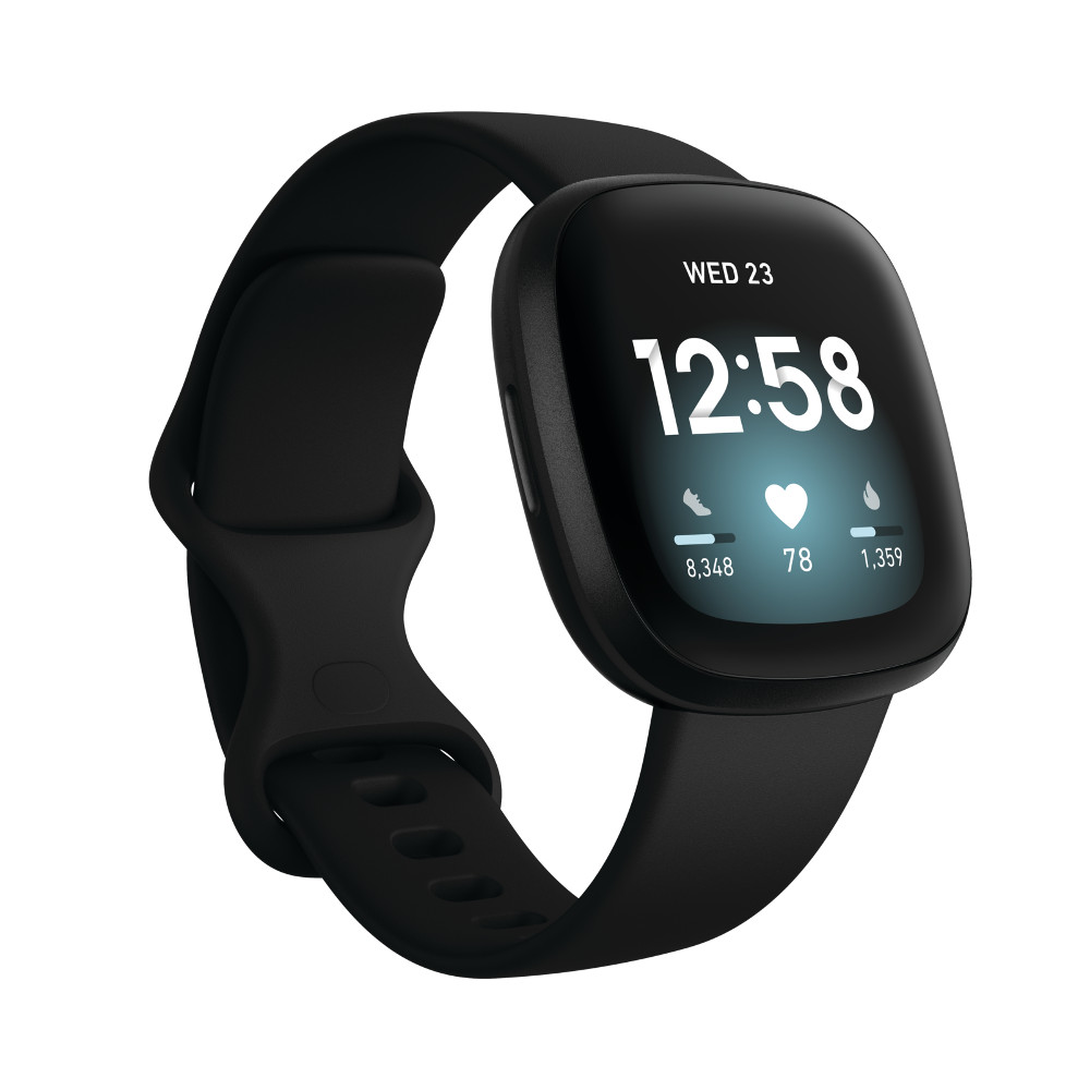 E-shop Fitbit Versa 3 Black/Black Aluminum