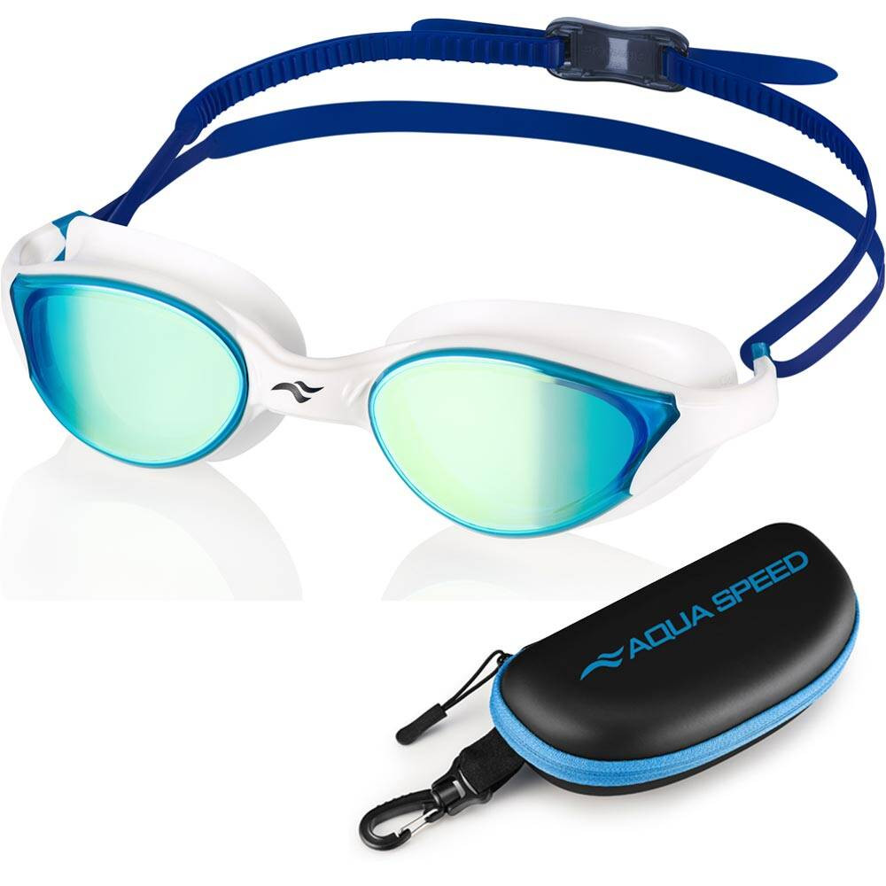 Aqua Speed Vortex Mirror White/Blue/Rainbow Mirror