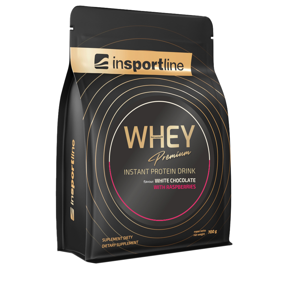 inSPORTline WHEY Premium Protein 700g biela čokoláda s malinami