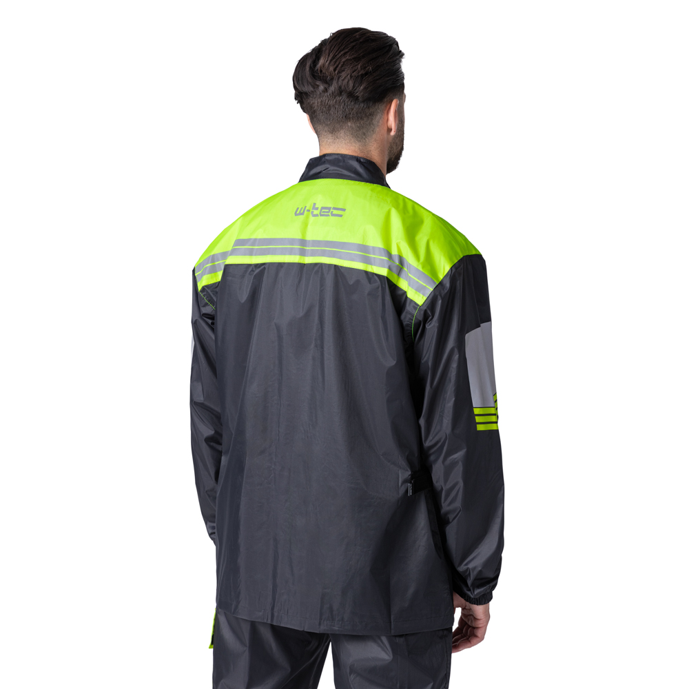 Moto pláštenka W-TEC Igava Farba čierna-fluo zelená, · záber 8