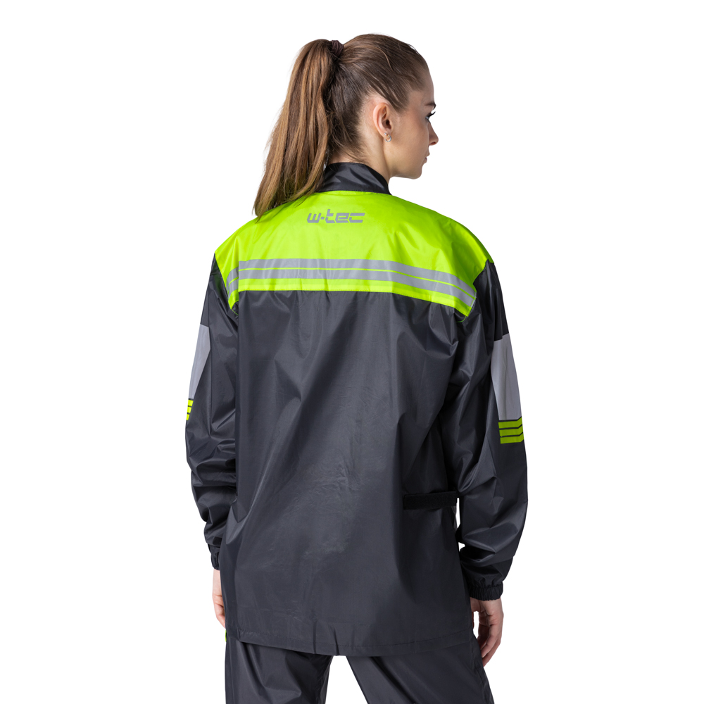 Moto pláštenka W-TEC Igava Farba čierna-fluo zelená, · záber 9