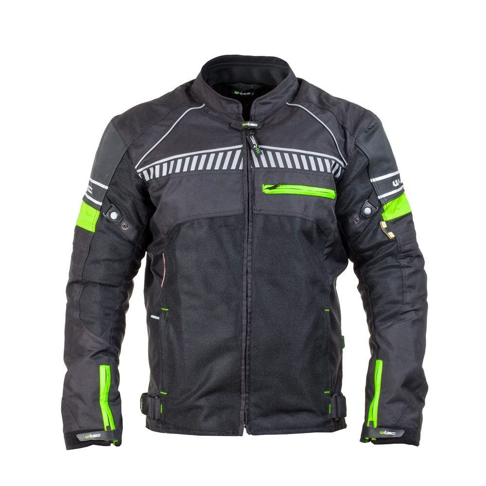 Pánska moto bunda W-TEC Meltsch neon zelená-čierna - XXL