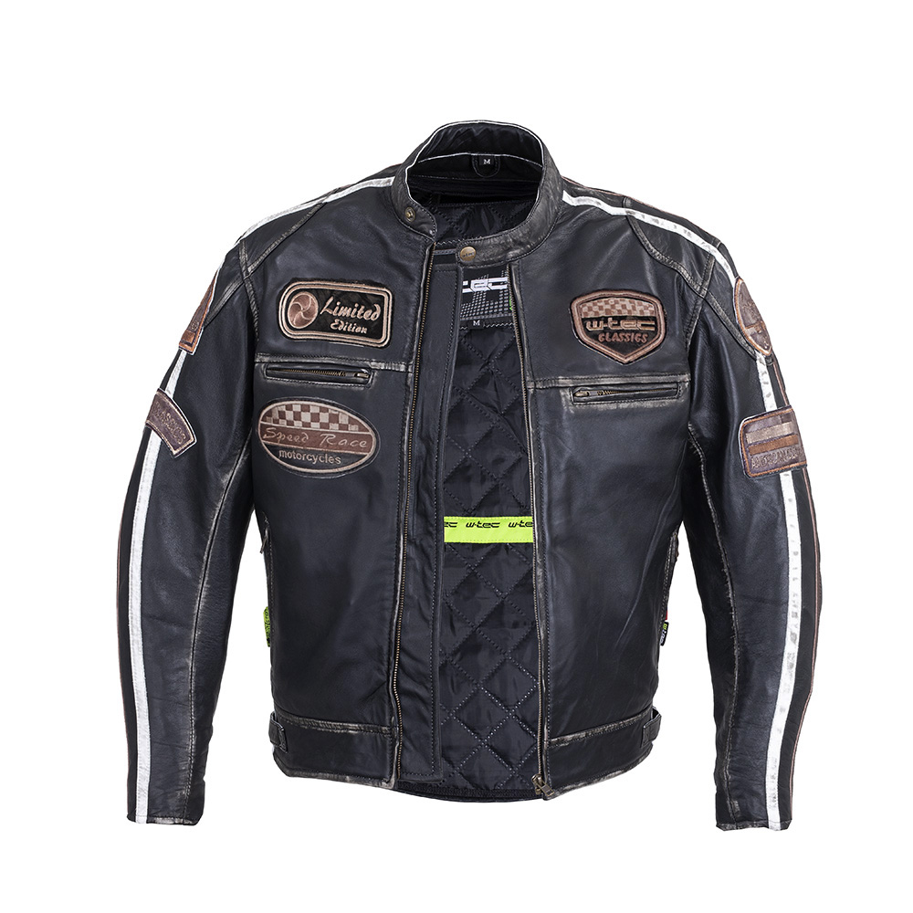 Pánska kožená moto bunda W-TEC Sheawen Vintage