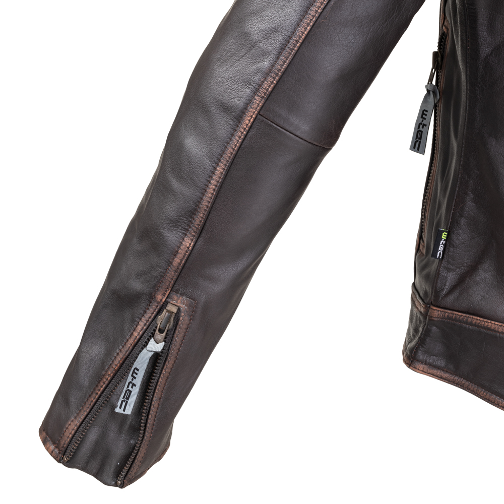 Kožená moto bunda W-TEC Embracer - Veľkosť: 5XL | Farba: Hnedá · záber 10