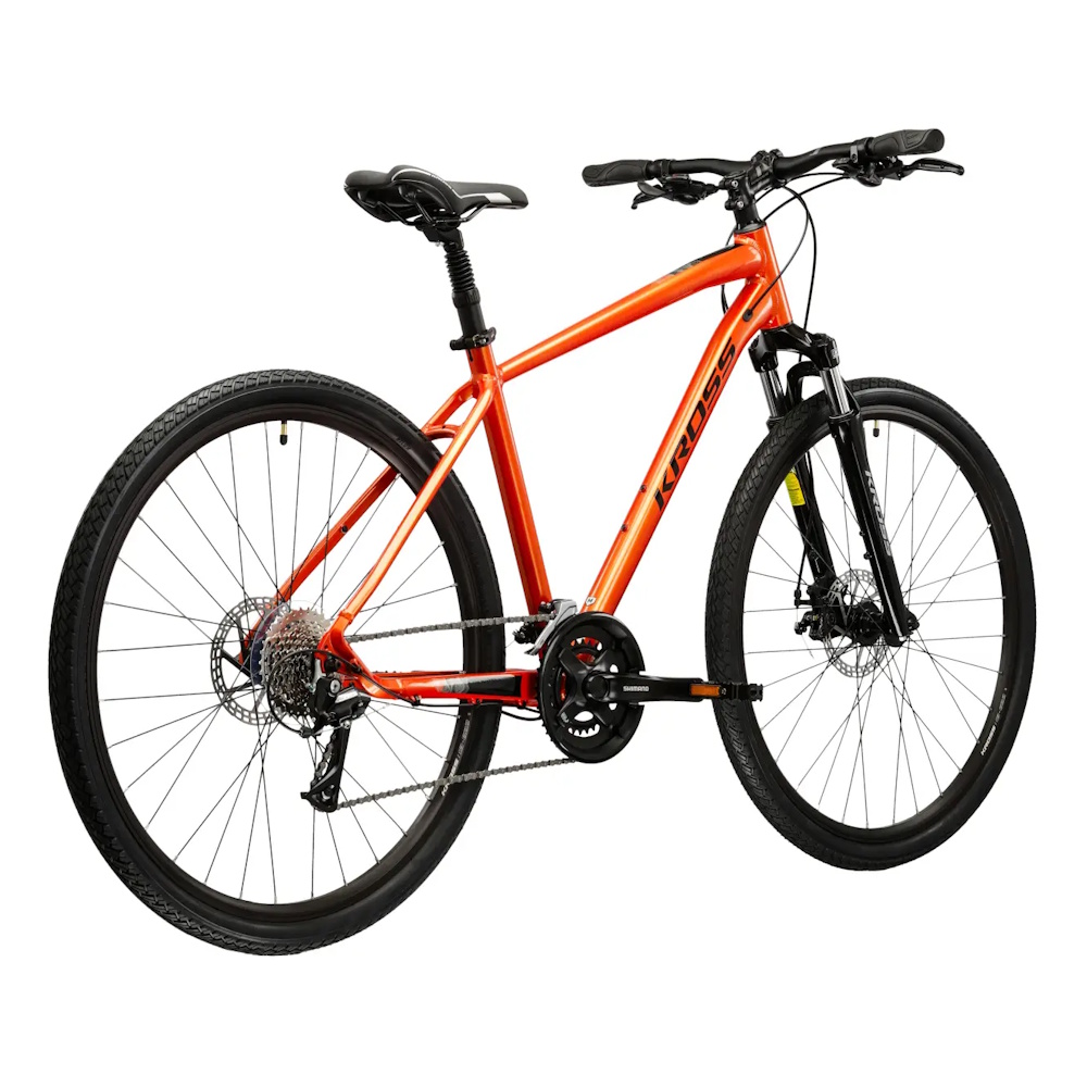 Kross EVADO 3.0 28" - model 2025 oranžová/čierna/lesk - L (21", 178-190 cm) · záber 3