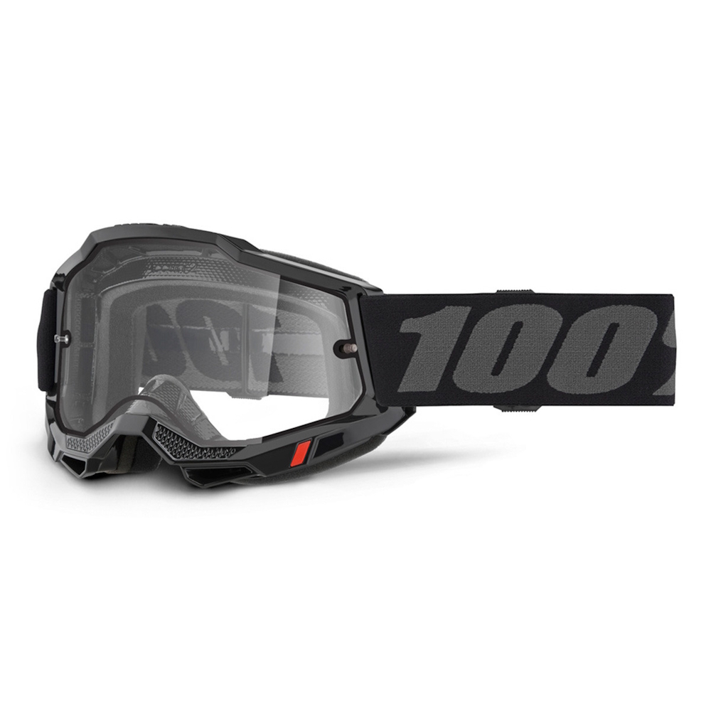 100% Accuri 2 Enduro čierna, číre plexi