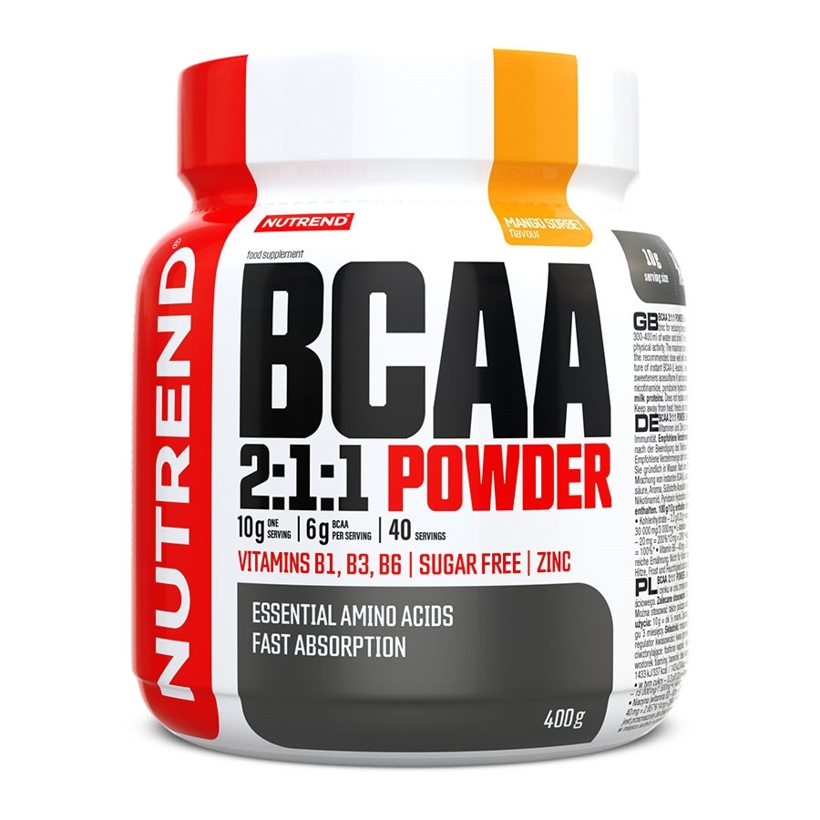 Práškový koncentrát Nutrend BCAA 2:1:1 Powder 400 g čierna ríbezľa