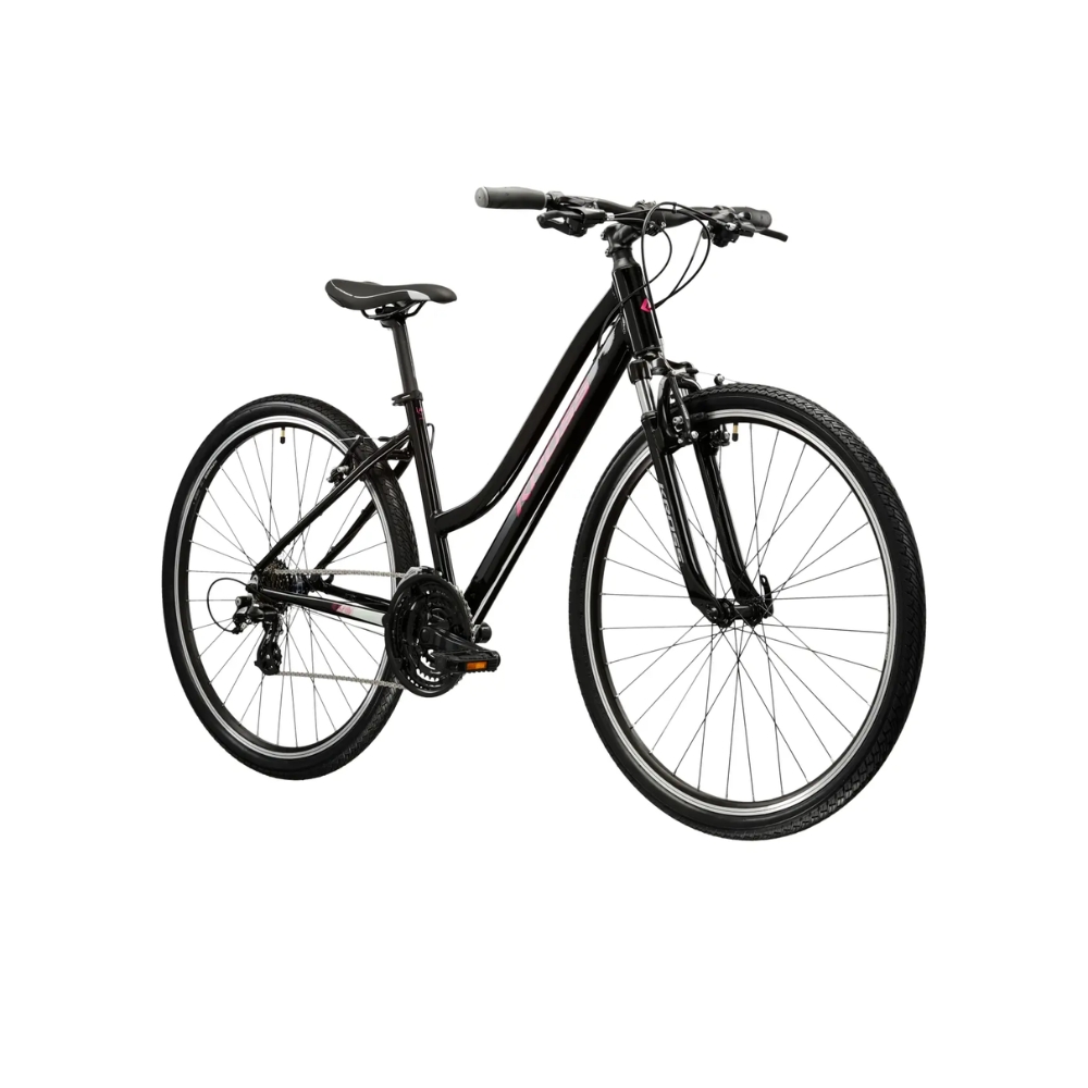Kross Evado 2.0 28" - model 2025 čierna / ružová / lesk - S (15", 148-160 cm)