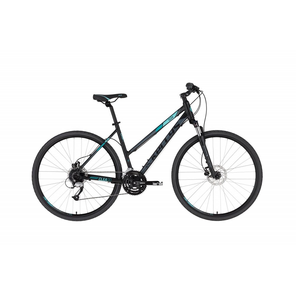 Dámsky crossový bicykel KELLYS CLEA 90 28" 7.0 Black Aqua - M (19'')