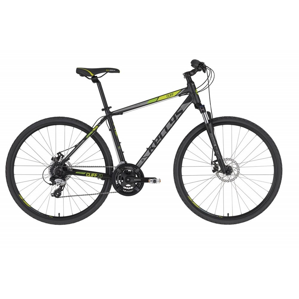 Pánsky crossový bicykel KELLYS CLIFF 70 28" - model 2021 Black Green - L (21'')