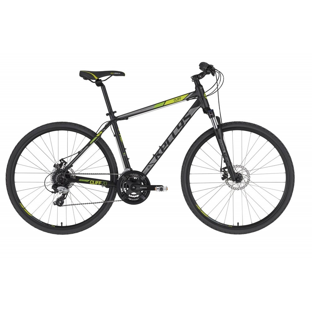 Pánsky crossový bicykel KELLYS CLIFF 70 28" - model 2021 Black Green - S (17'')