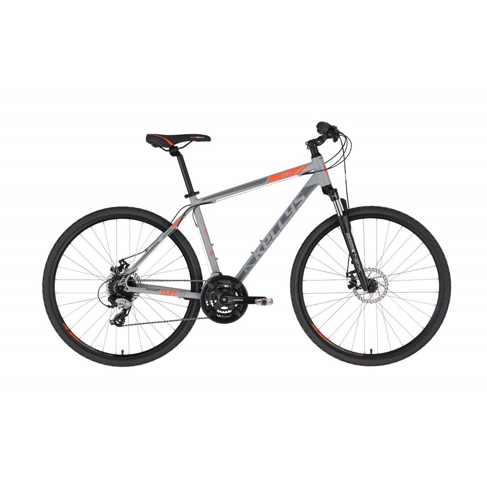 Pánsky crossový bicykel KELLYS CLIFF 70 28" - model 2021 Grey - S (17'')