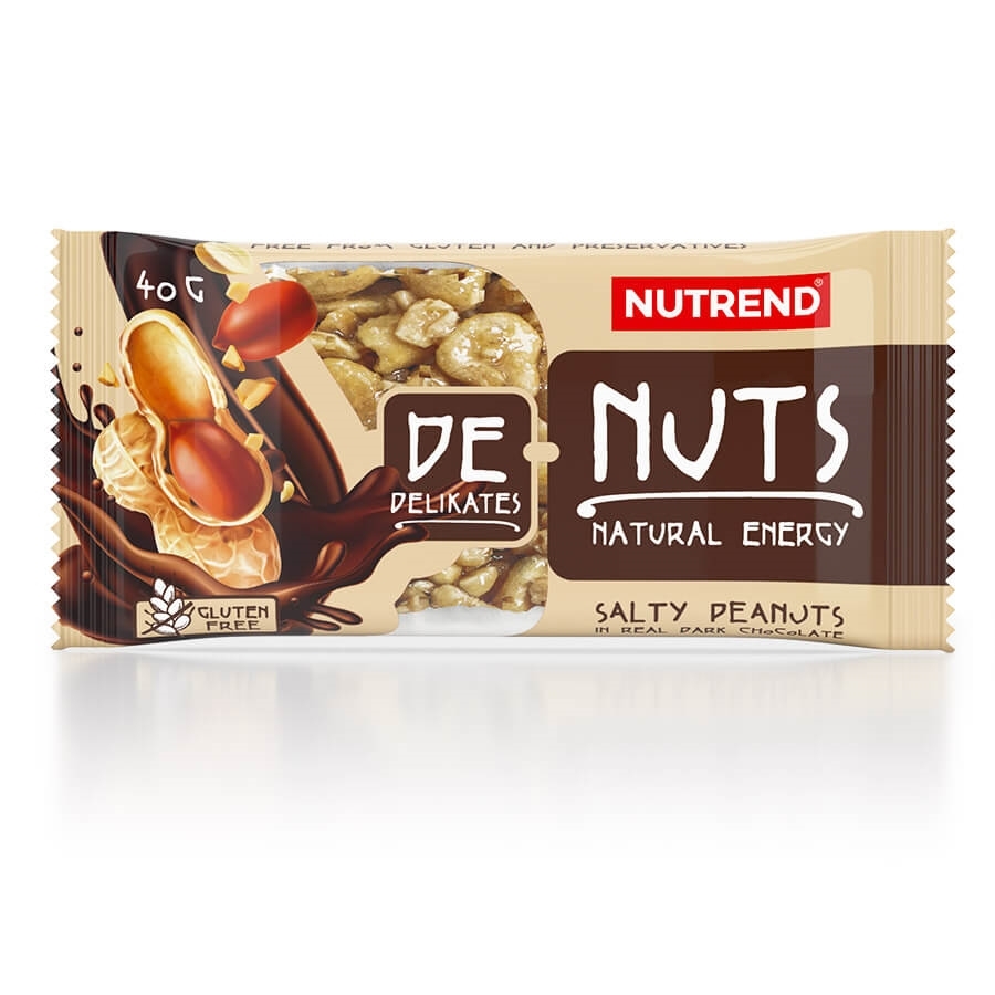 E-shop Nutrend DeNuts 40g slané arašidy v horkej čokoláde