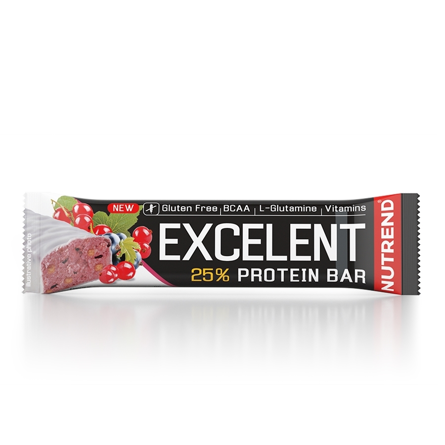 Nutrend EXCELENT protein bar 40g čierna ríbezľa s brusnicami