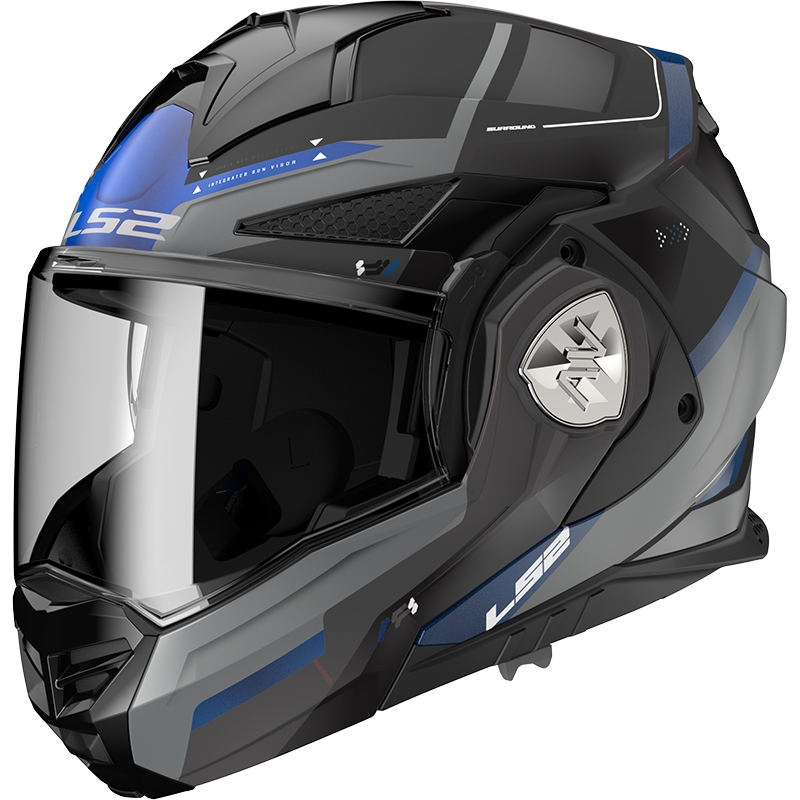 Preklápacia moto prilba LS2 FF901 Advant X Spectrum Black Titanium Blue P/J