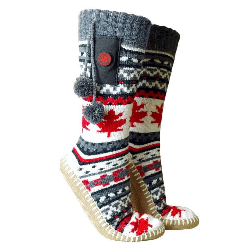 Vyhrievané ponožkové topánky Glovii GOB červeno-bielo-šedá - M (36-43)
