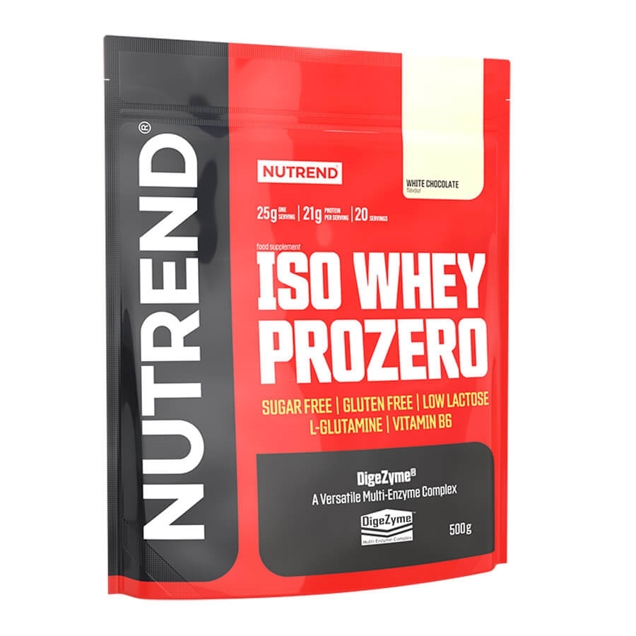Práškový koncentrát Nutrend ISO WHEY Prozero 500 g biela čokoláda