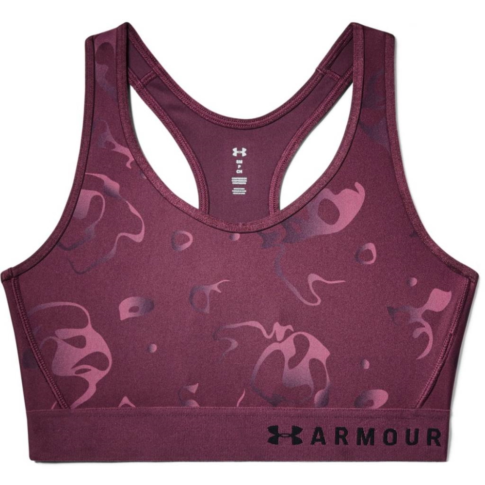 Under Armour Mid Keyhole Print Level Purple - XS