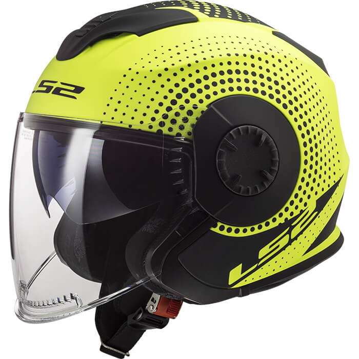 LS2 OF570 Verso Spin Matt Hi Vis Yellow - XS (53-54)