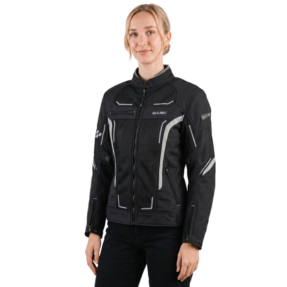 Letná dámska moto bunda W-TEC Mirelia Farba čierno-šedá, · záber 6