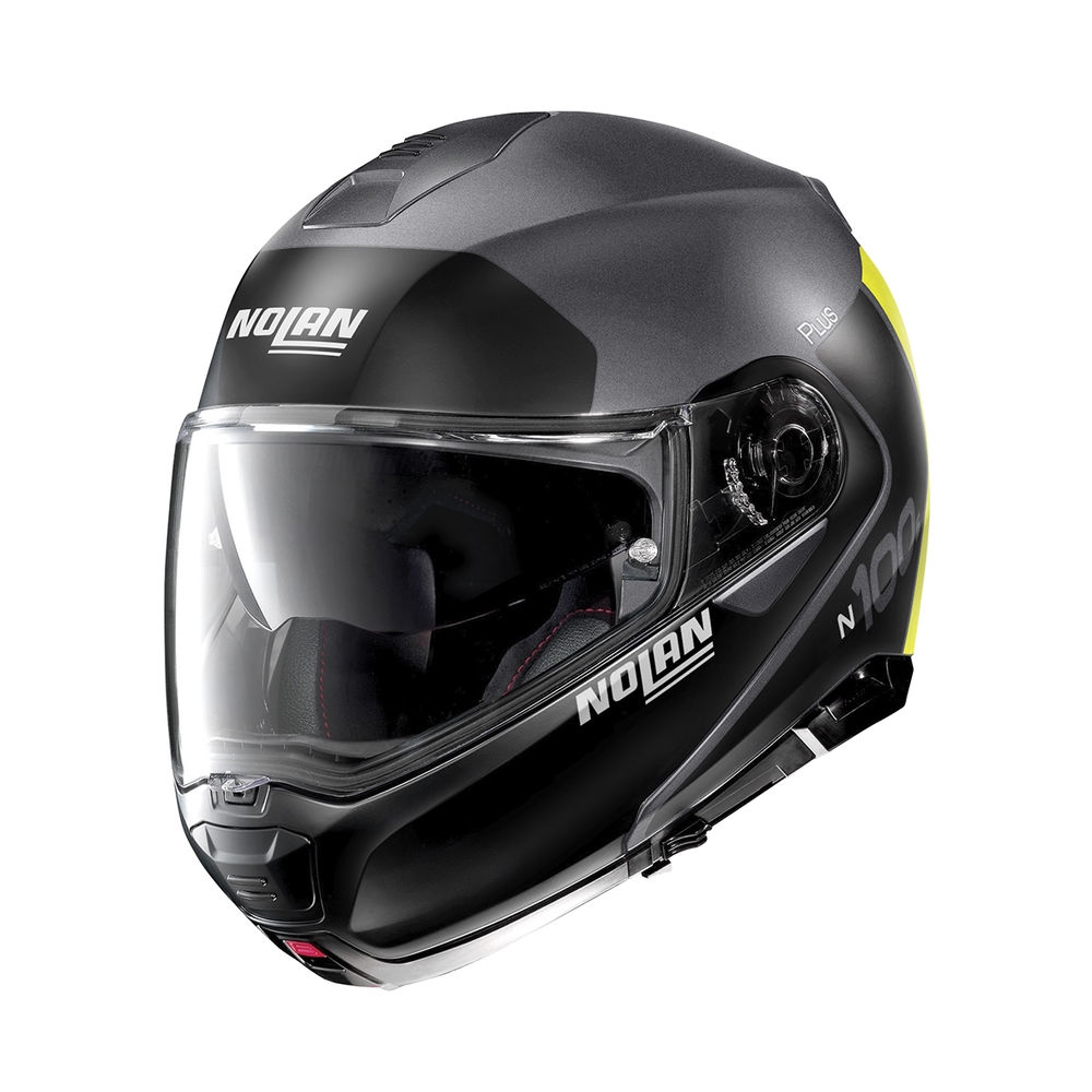 Nolan N100-5 Plus Distinctive N-Com Flat Lava Grey-Yellow - XL (61-62)