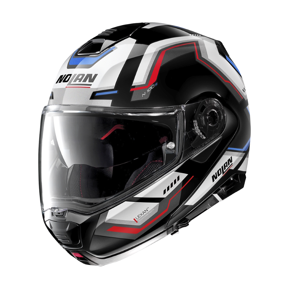 Nolan N100-5 Upwind Glossy Black-Blue-Red - XXL (63-64)