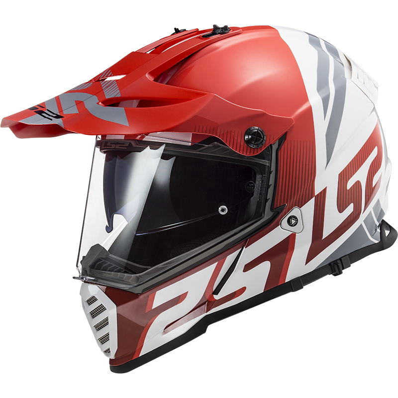 Moto prilba LS2 MX436 Pioneer Evo Evolve Red White - XS (53-54)