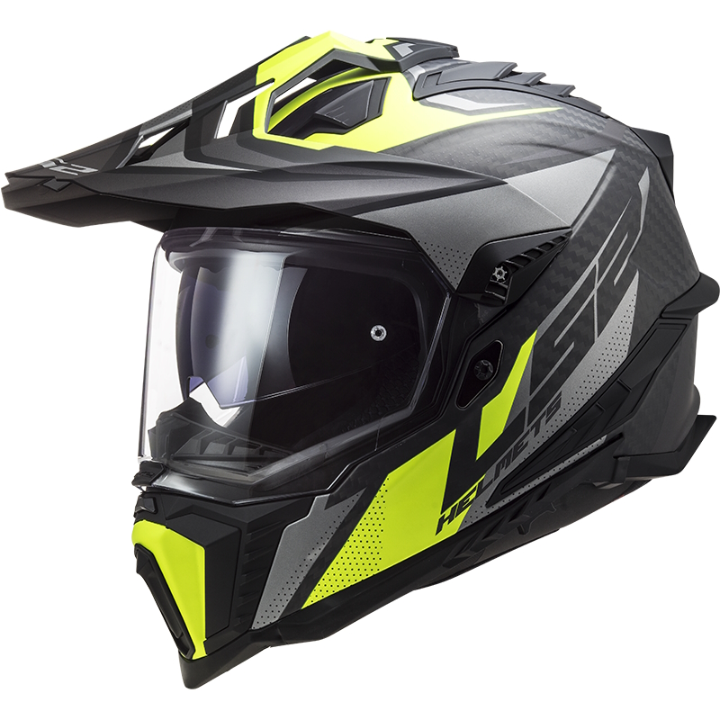 LS2 LS2 MX701 Explorer C Focus Matt Titanium H-V Yellow - XXL (63-64)