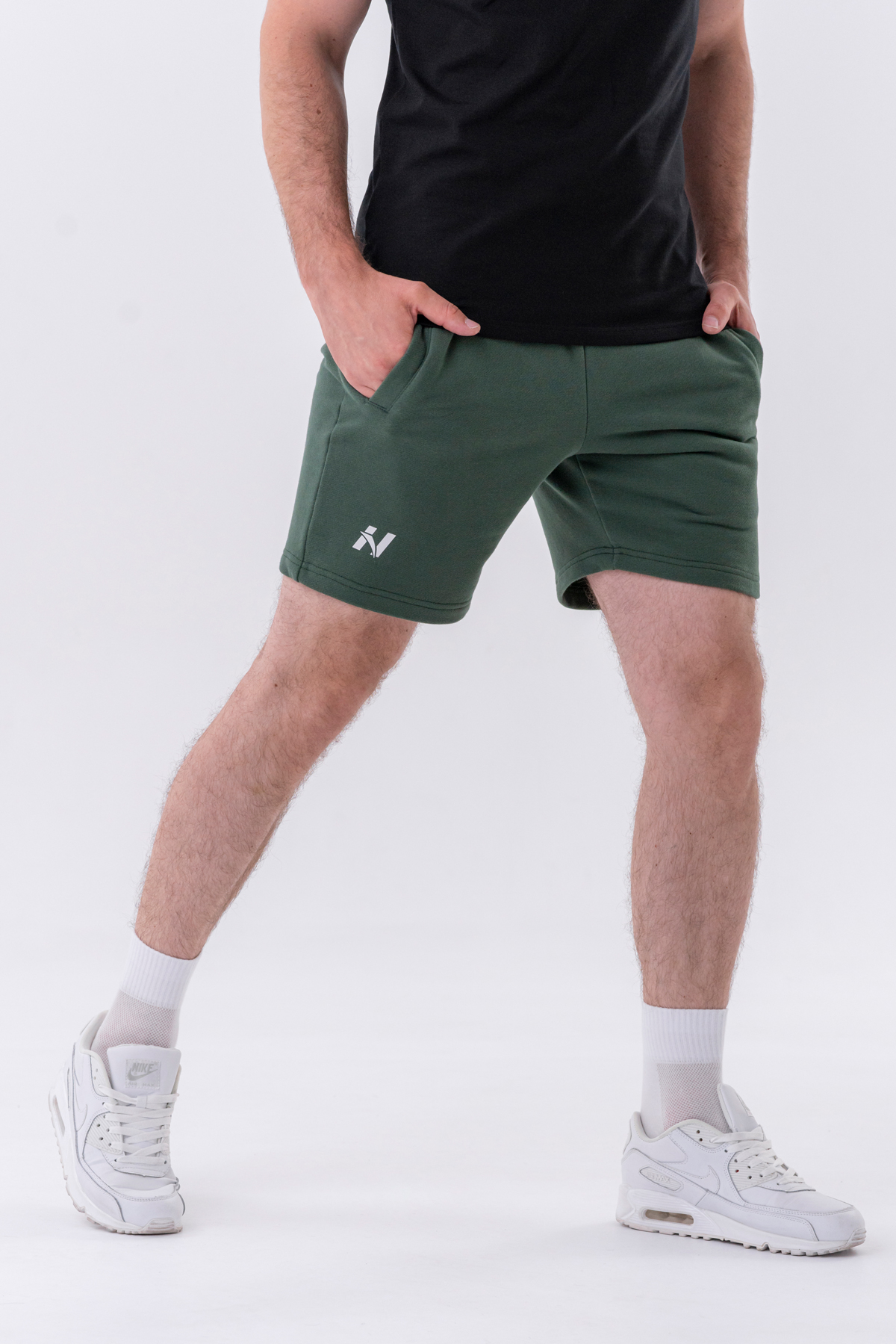 Nebbia šortky Nebbia 319 Dark Green - XXL