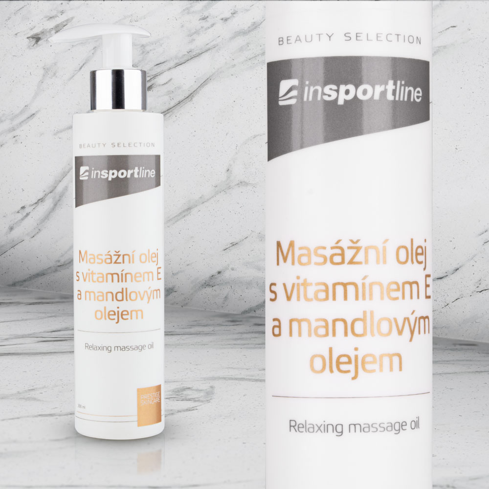 E-shop inSPORTline Masážny olej s vitamínom E a mandľovým olejom 200 ml