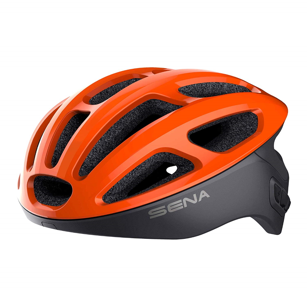 Cyklo prilba SENA R1 s integrovaným headsetom oranžová - S (50-55)