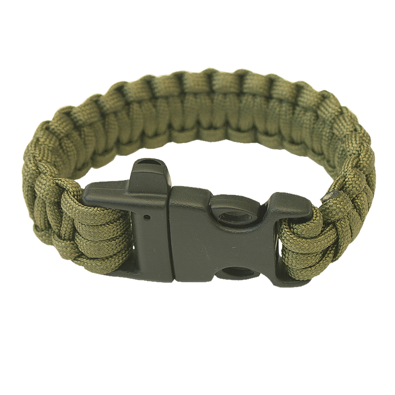 E-shop Highlander Paracord - trojzubec, píšťalka olivovo zelená