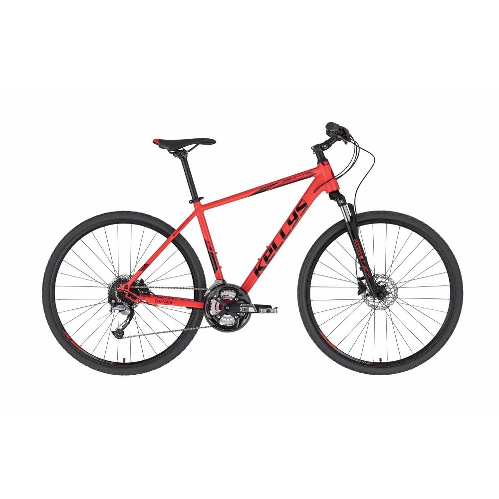 Pánsky crossový bicykel KELLYS PHANATIC 10 28" - model 2021 Red - M (19'')