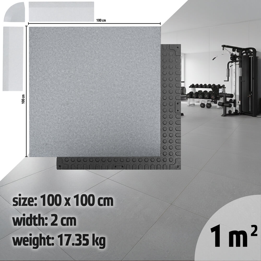 inSPORTline Luxteko Waffle 100x100x2 cm mramor