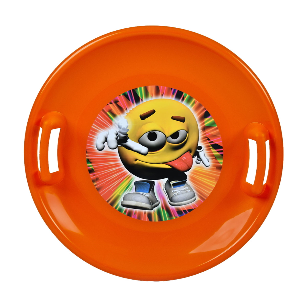 E-shop STT Talíř na sníh oranžová emoji boy