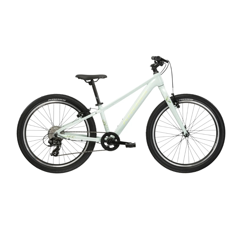 Kross LEA JR 1.0 24" - model 2025 mätová / zelená / lesk - S (12", 130-150 cm)