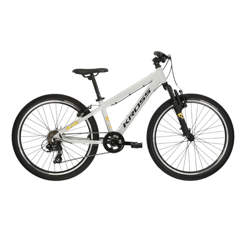 Kross Dust JR 1.0 24" - model 2025 šedá/čierna/lesk - S (12", 130-150 cm)