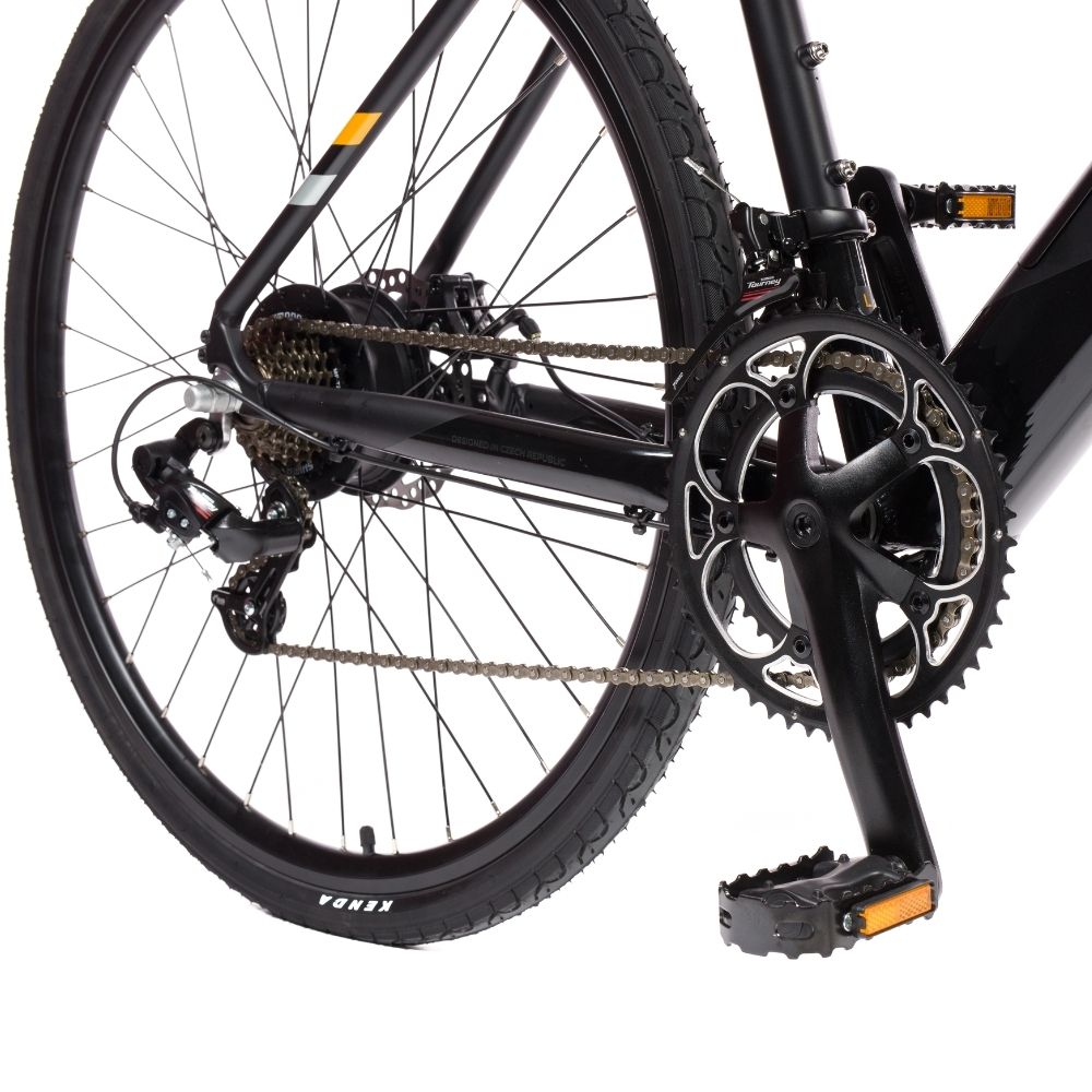 Olpran e-Gravel 28" - model 2026 modro-tyrkysová - 17" (155-175 cm) · záber 9